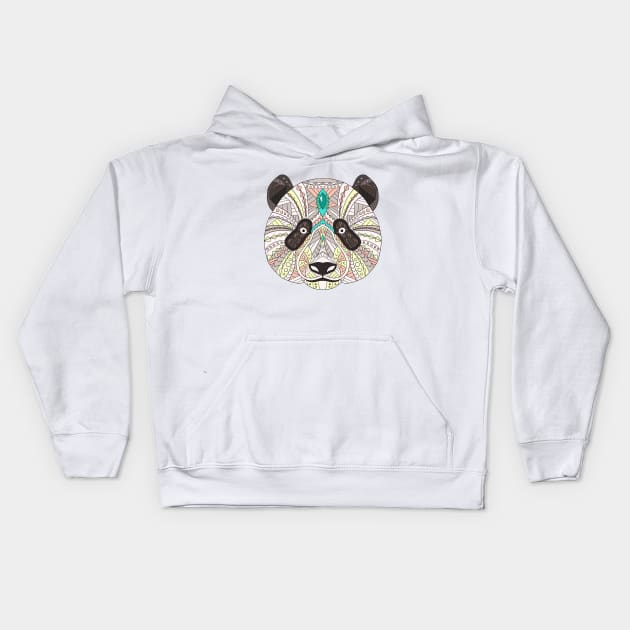 Ethnic Giant Panda Kids Hoodie by Tebscooler